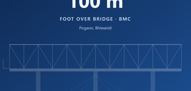 FOB across OC Mains, Pogaon, Bhiwandi